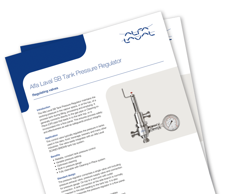 Alfa Laval SB Tank Pressure Regulator