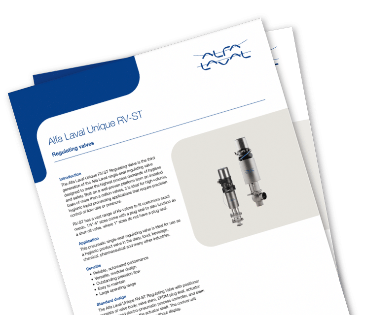 Alfa Laval Unique RV ST Product Leaflet