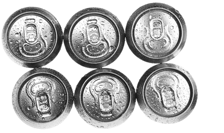 Six cans of energy drink