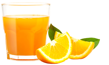 Orange juice in a cup
