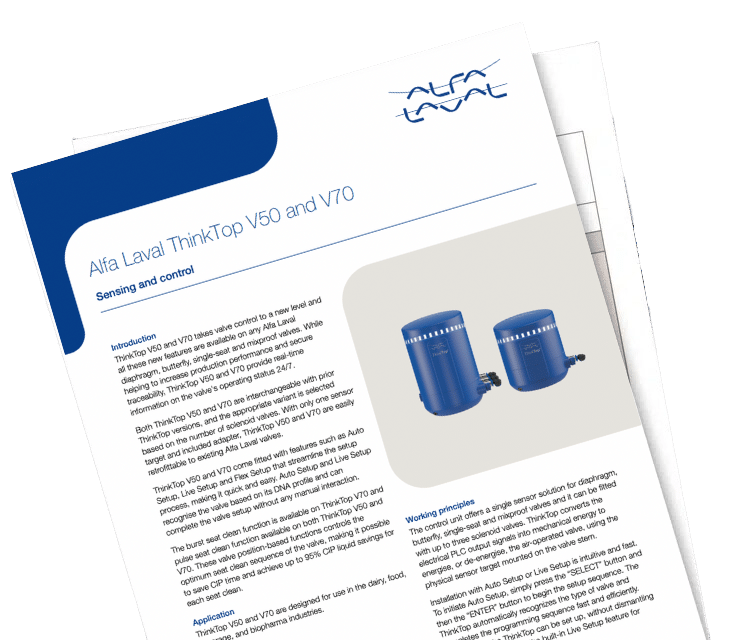 Alfa Laval ThinkTop V50 V70 Product Leaflet